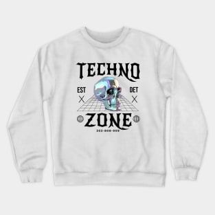 TECHNO - Techno Zone Skull (Black) Crewneck Sweatshirt